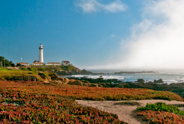 Pigeon Point Lighthouse As The Fog Rolls In